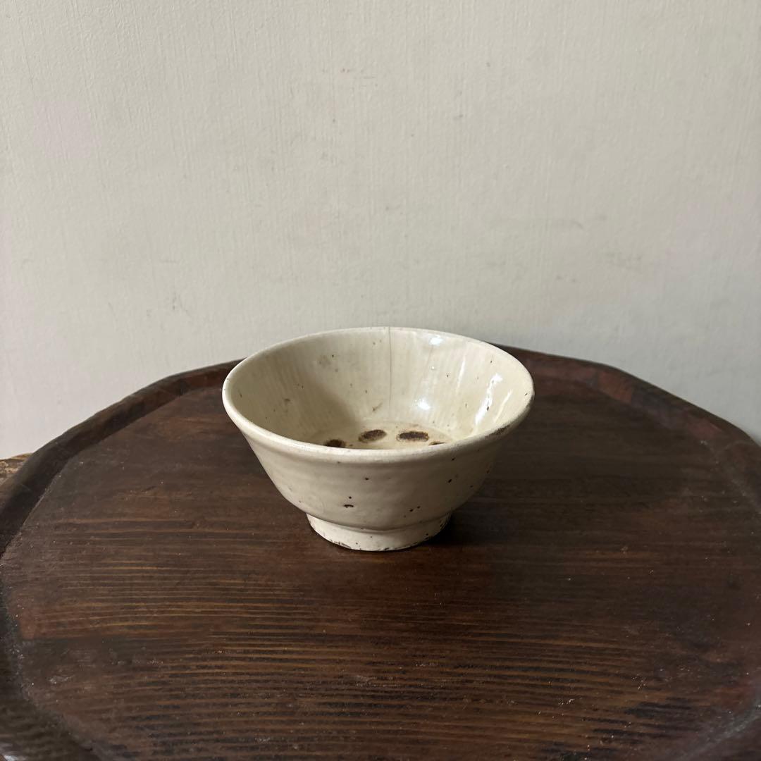 李朝大振り茶碗　鉢　白磁　韓国骨董品.アンティーク.古民芸.立原正秋