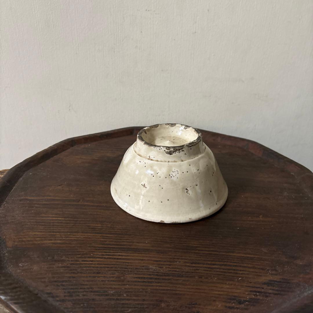 李朝大振り茶碗　鉢　白磁　韓国骨董品.アンティーク.古民芸.立原正秋