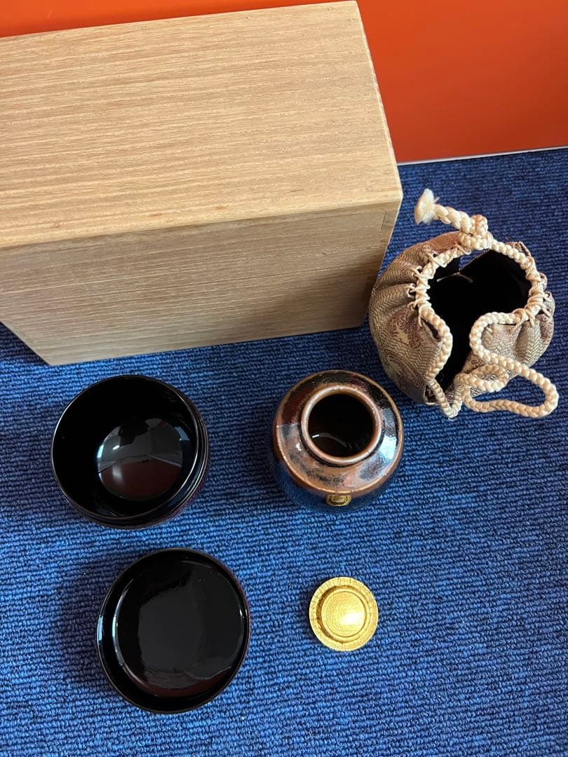 1176  茶入　棗　セット　蒔絵