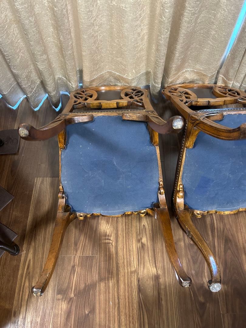 Medea アールヌーボー風 木製椅子 ブラウン4脚