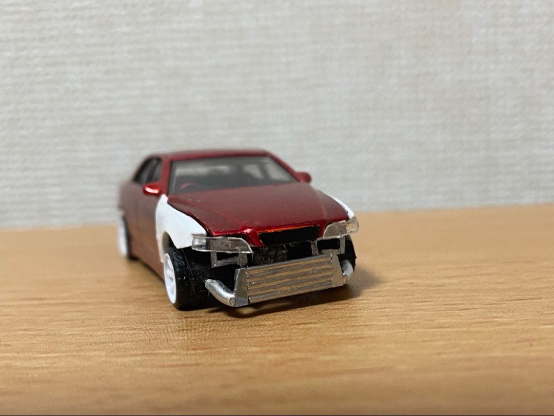 1/64 改 チェイサー ドリ車 ミサイル ミニカー トヨタ 1JZ アオシマ