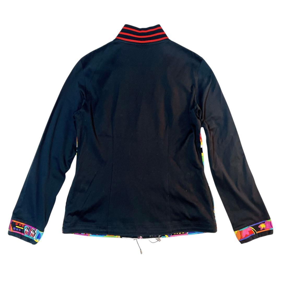 極美品レオナール LEONARD マルチカラー ジップアップブルゾン アニマル柄