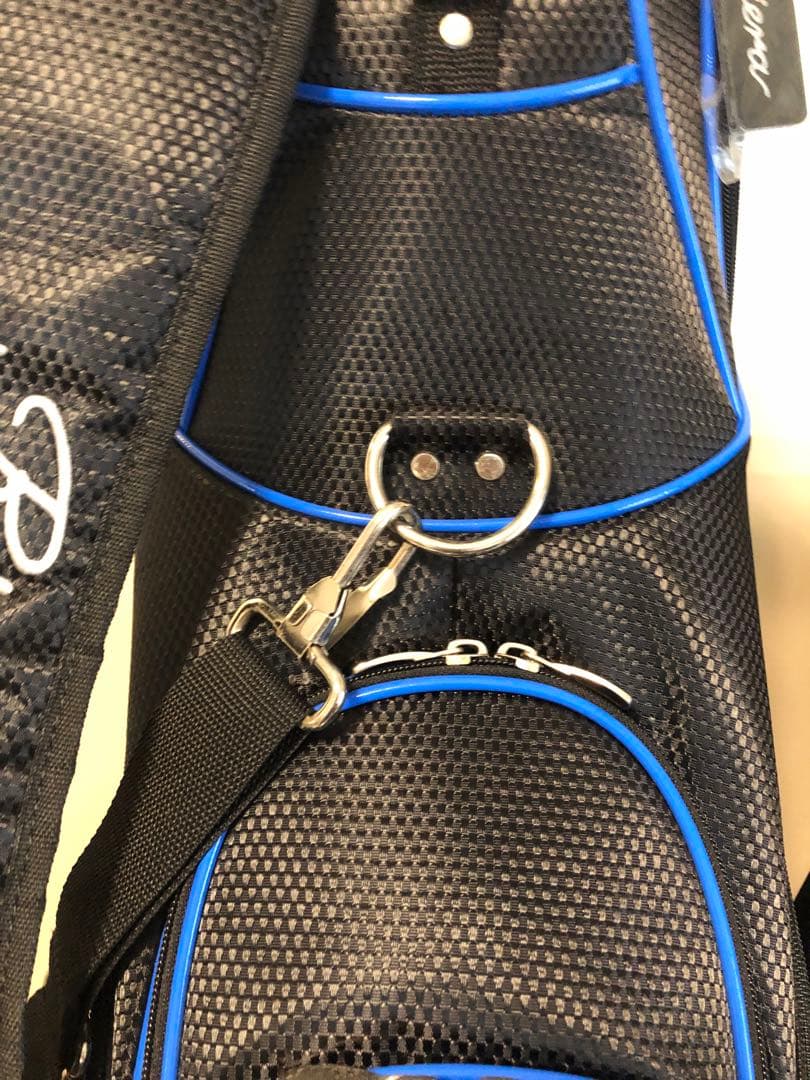 【送料込み】美品　リビエラ　キャディバッグ　青　黒　ゴルフバッグ