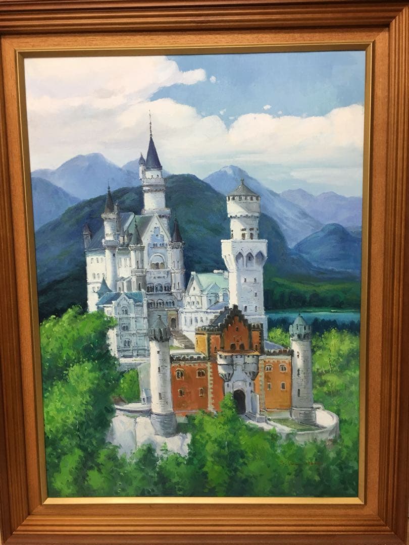 油絵 手書き肉筆画(原画) イタリア画家ロニストン 縦87センチ✖️横67センチ