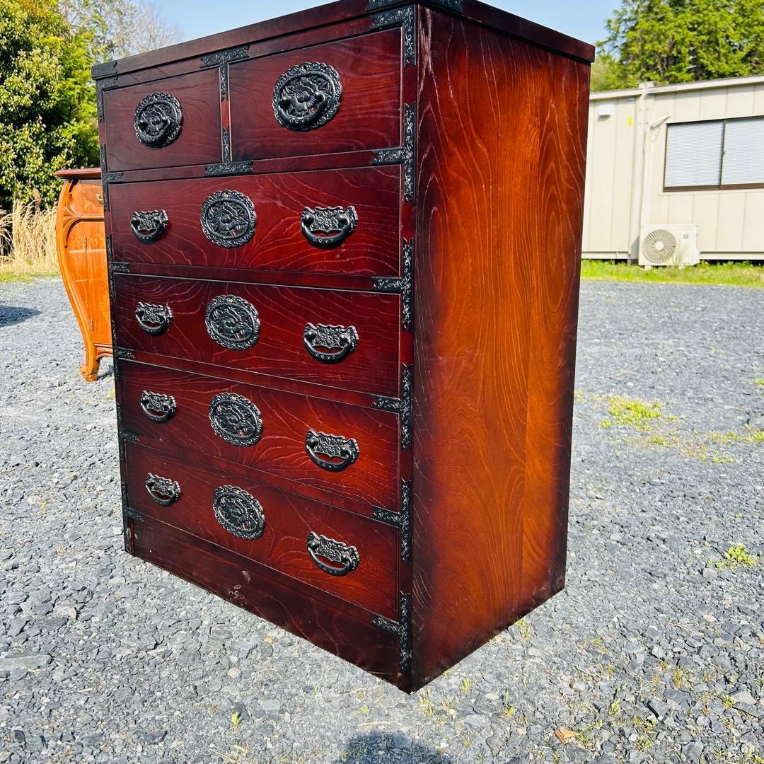 民芸箪笥　装飾金具　和箪笥　整理箪笥