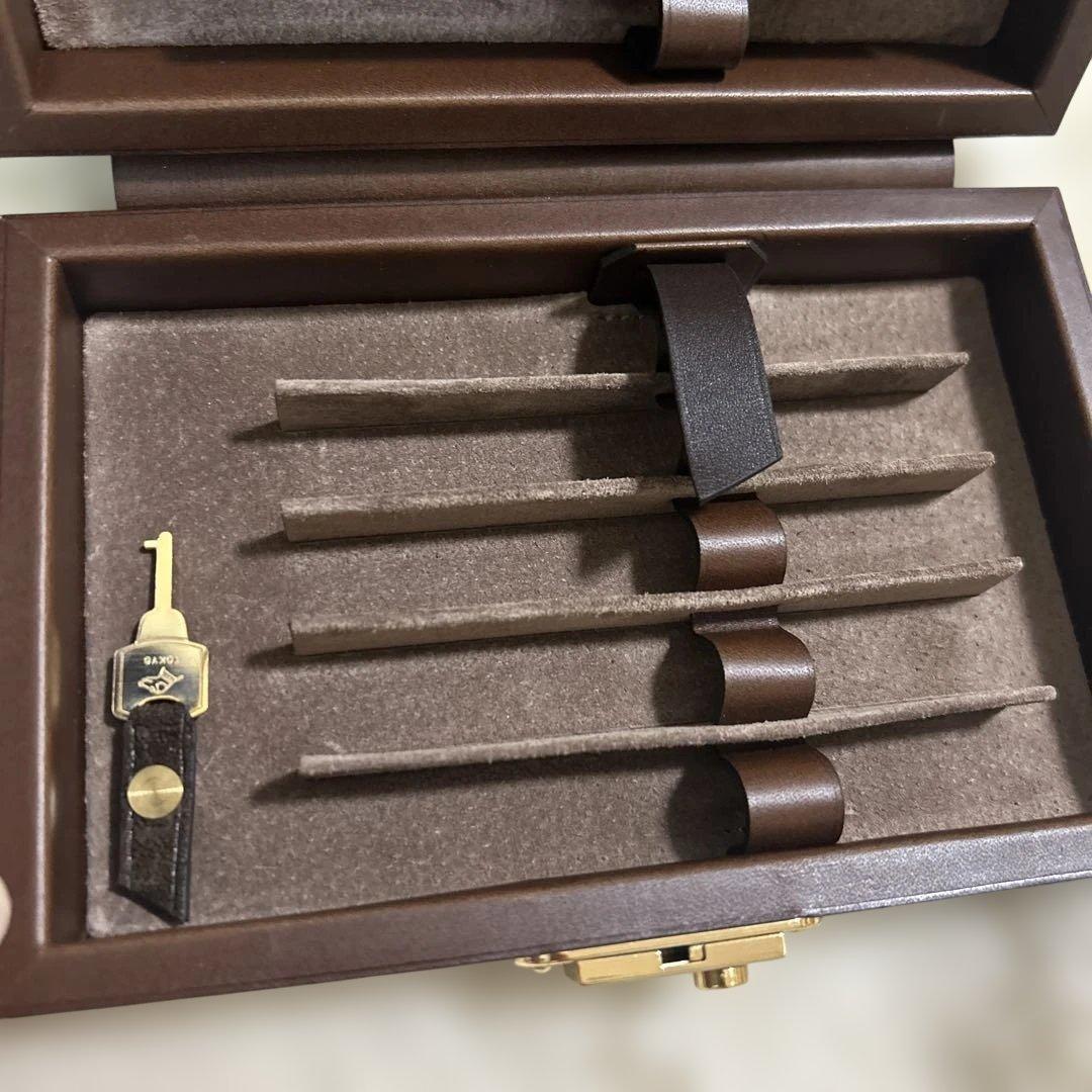 カンダミサコ MALT PENNE 万年筆ケース エレファントレザー ブラウン