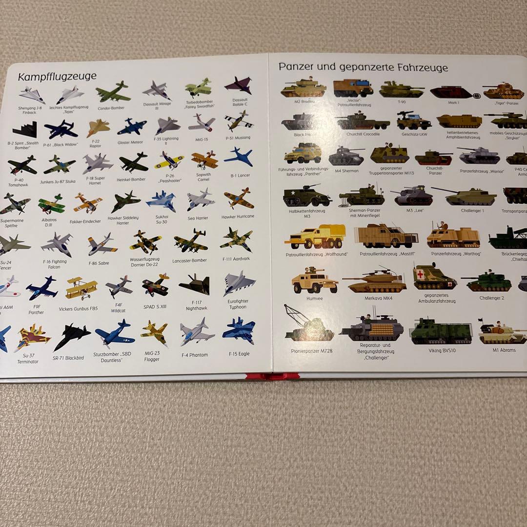 【ドイツ語】Usborne絵本3冊セット 1000 たべもの　のりもの　どうぶつ