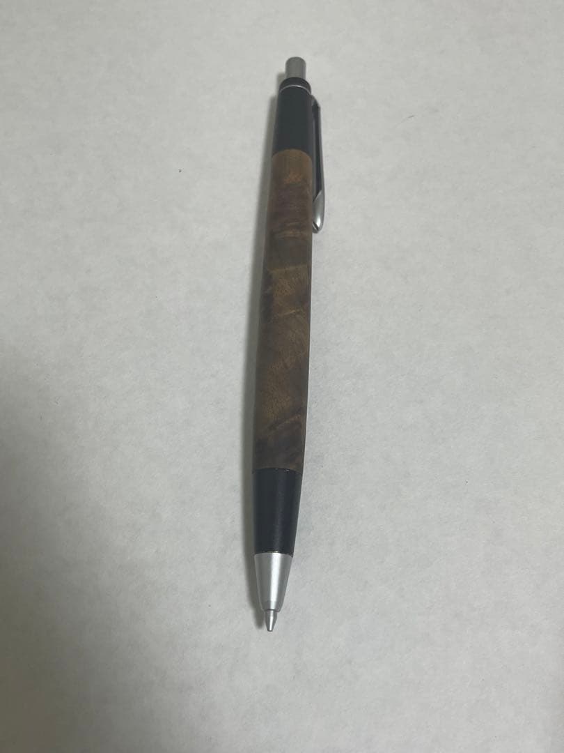 ばちゃぶちゃ。 野原工芸旧型　マーブルウッド　シャーペン　固定式口金