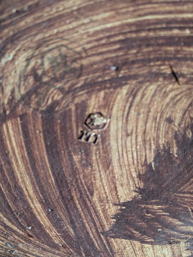 火鉢　青色八角形火鉢 陶器製　特大火鉢　大型火鉢昭和レトロアンテーク睡蓮鉢　水草