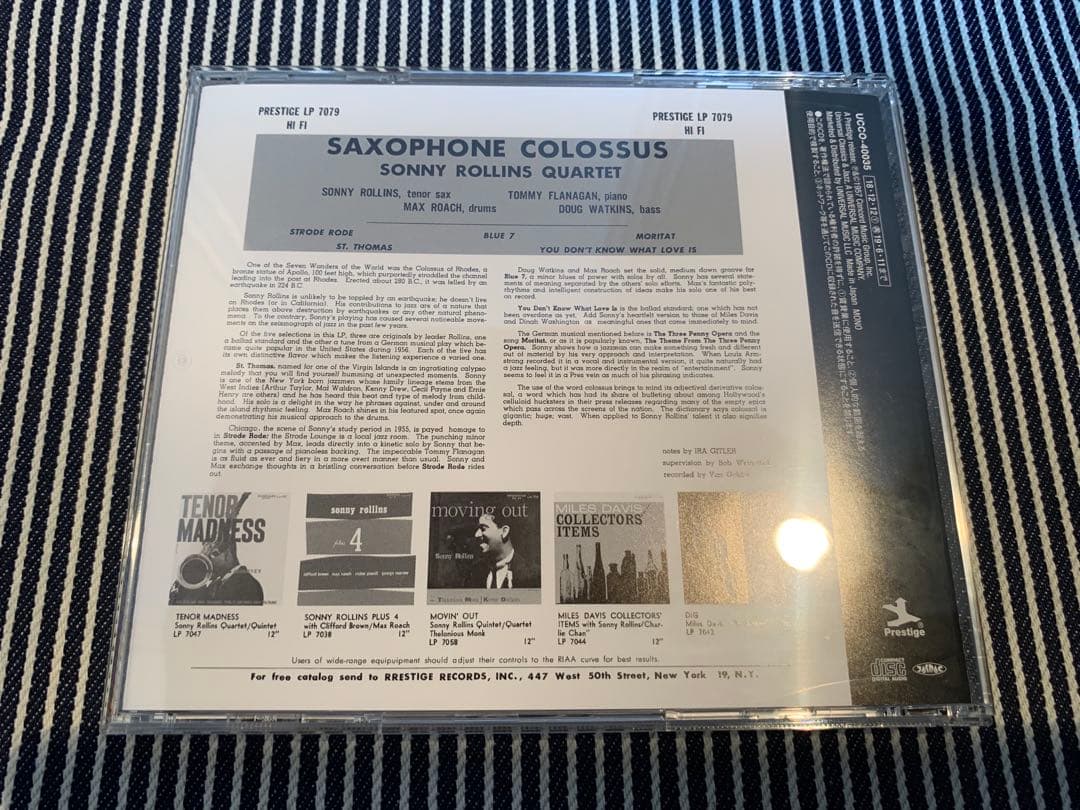 【CD】【MQA/UHQCD】ソニー・ロリンズ／サキソフォン・コロッサス【美品】