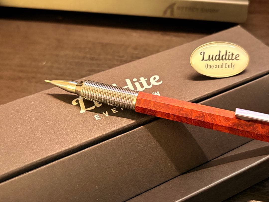 Luddite EverDraw エバードロー 花梨瘤 シャープペン　銘木