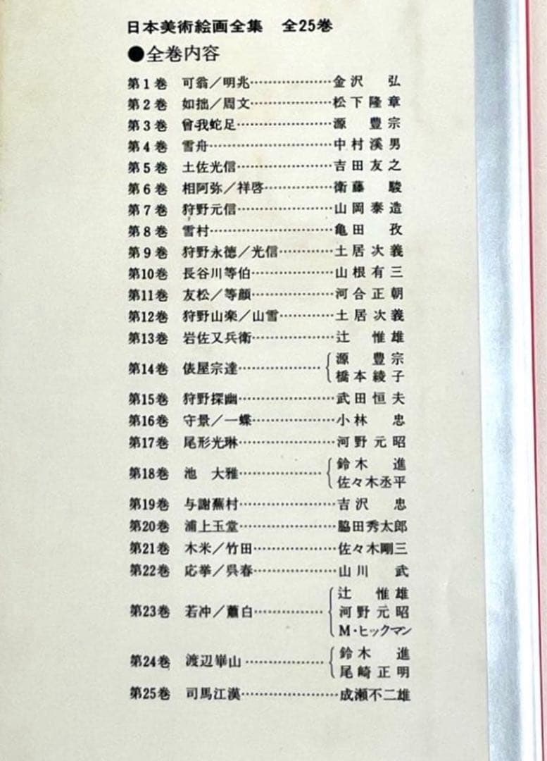 (レア)日本美術絵画全集　定価11万5000円超ワイド版　集英社　全25巻セット
