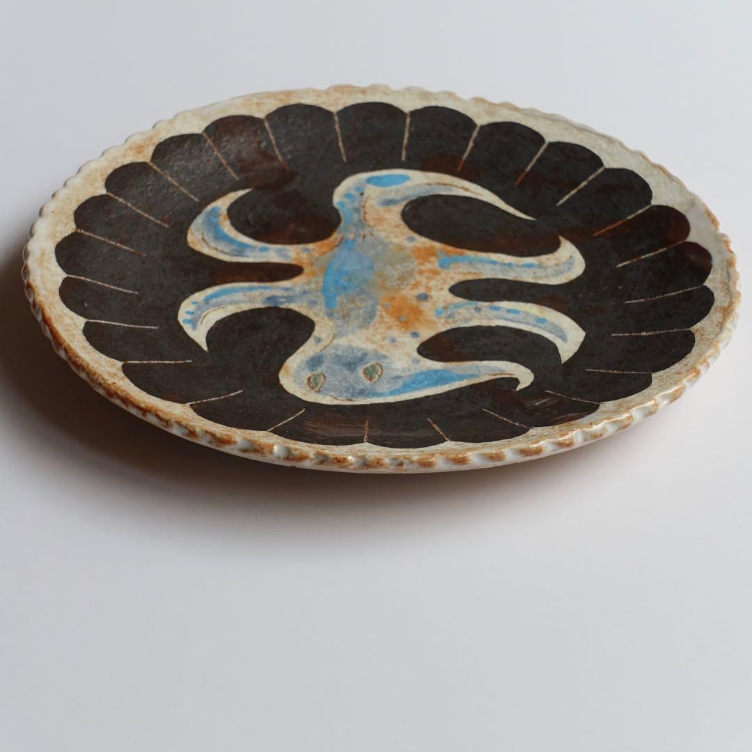 鹿児島睦　水の精　妖精　器　プレート　絵皿　直径13cm