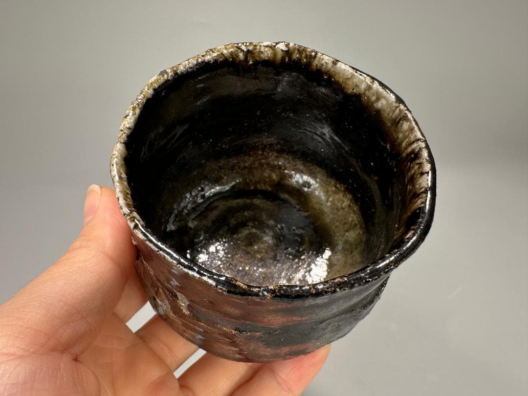 茶道具　茶碗　引出黒　茶碗　在銘