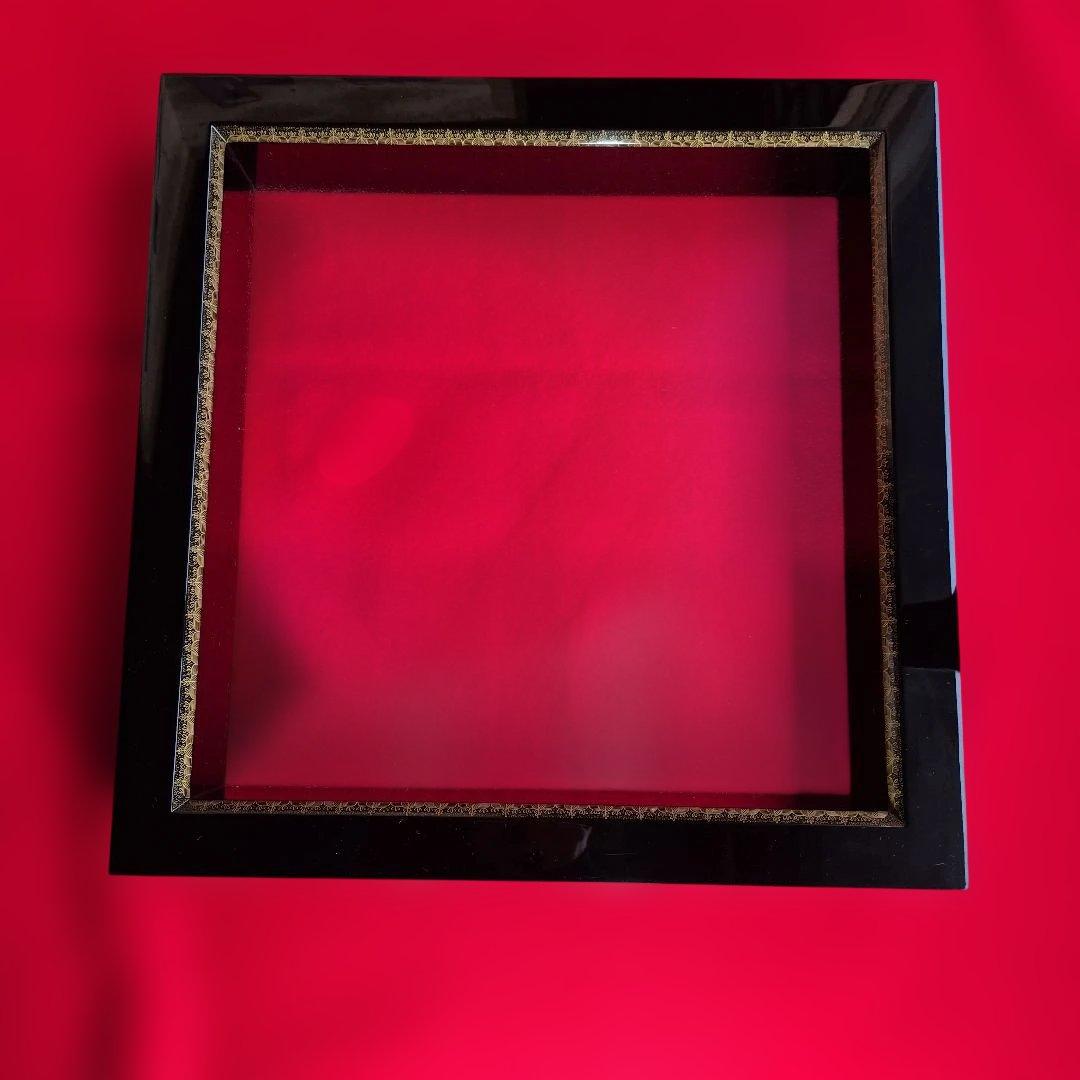 前志芸男作.沈金桐文様炉縁.共箱