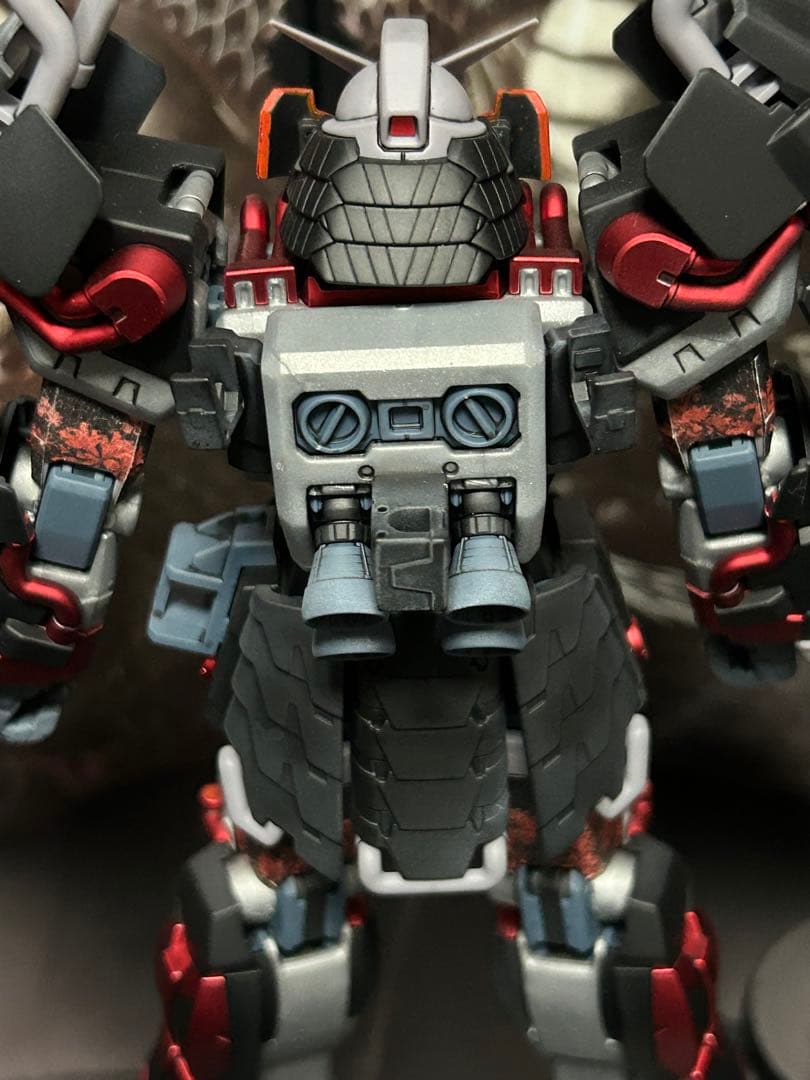 ＭＧ 1/100 真武者頑駄無 戦国の陣 黒衣大鎧 塗装品