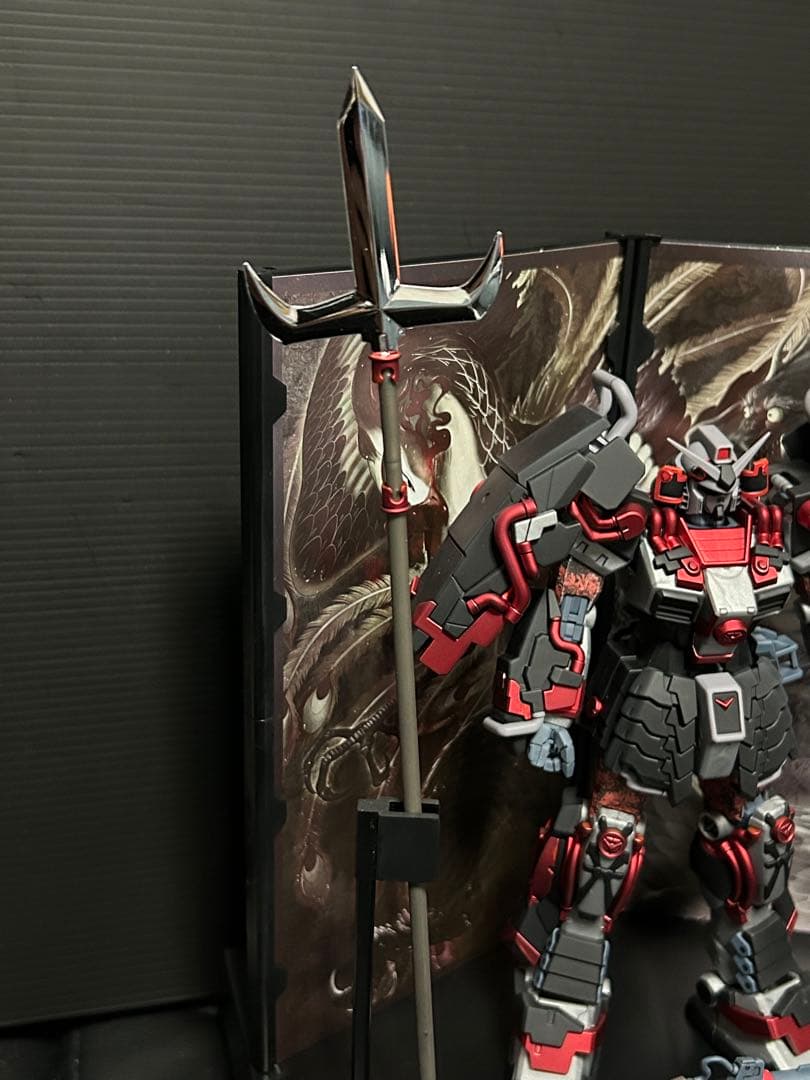 ＭＧ 1/100 真武者頑駄無 戦国の陣 黒衣大鎧 塗装品