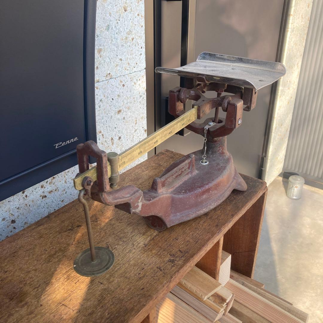 ⭐️アンティーク⭐️古い天秤式はかり 赤色