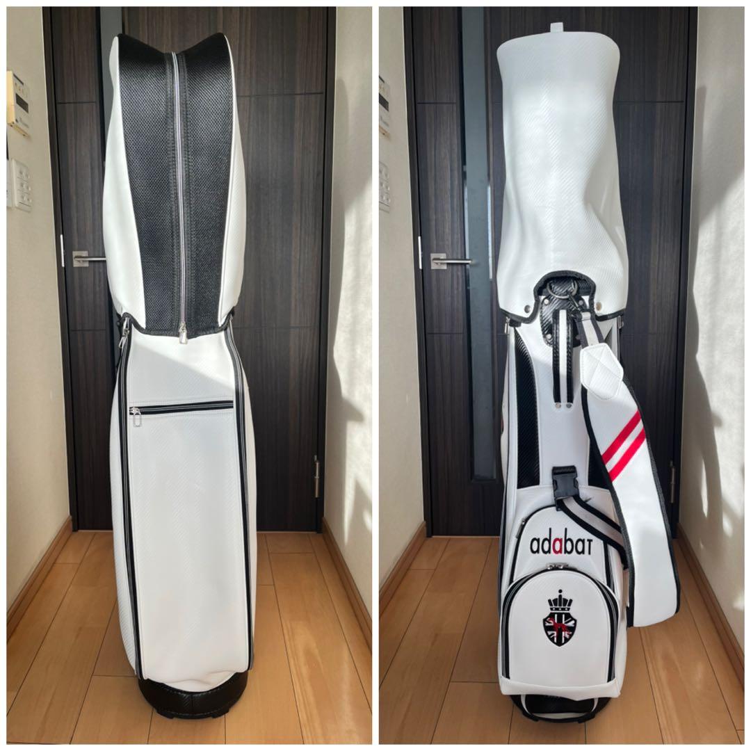 展示品超美品adabat アダバット カートキャディバッグ　ホワイト　9型　軽量