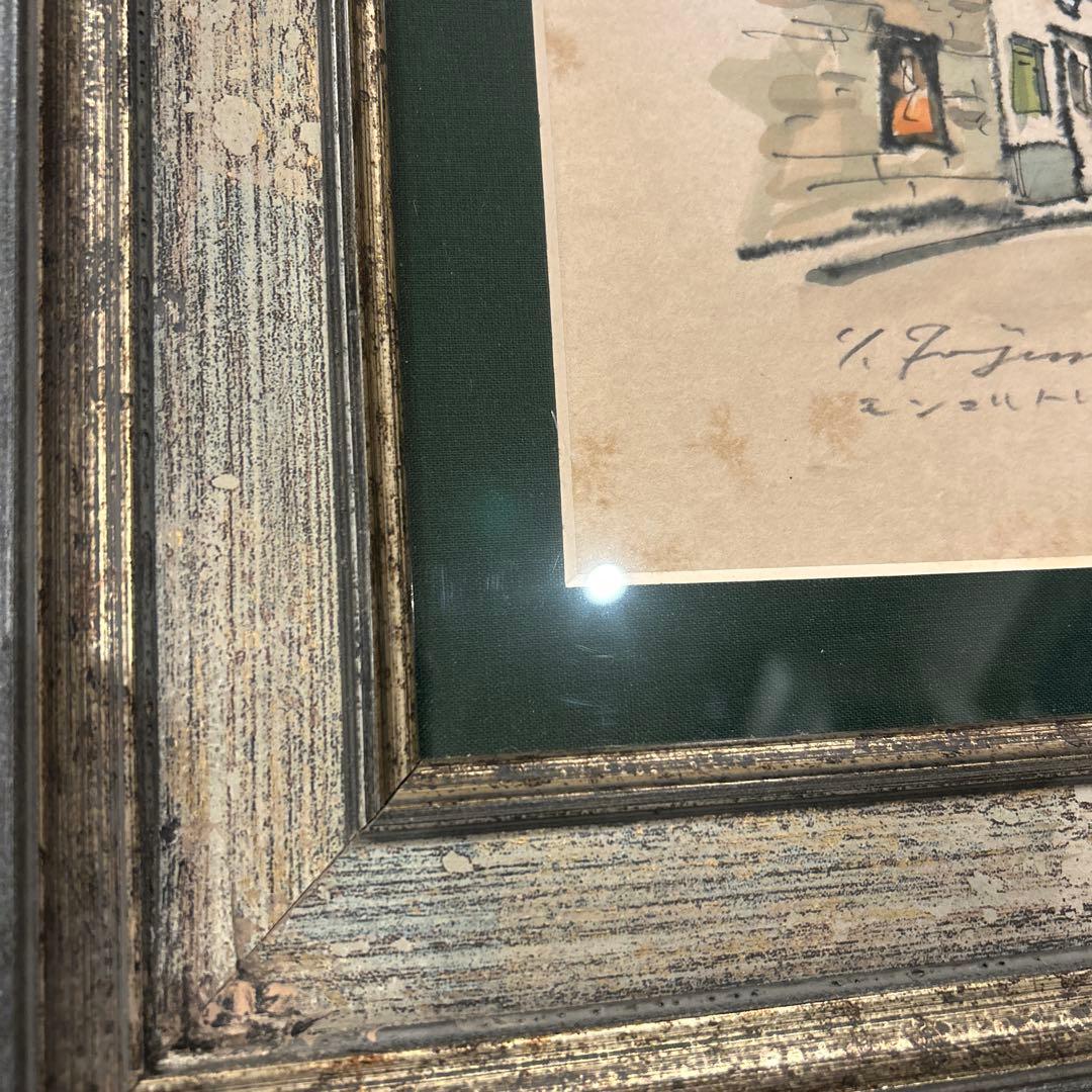 新品額縁/水彩画入　リメイク・再利用向け　風景画　絵画　店舗在庫　まとめ買い歓迎