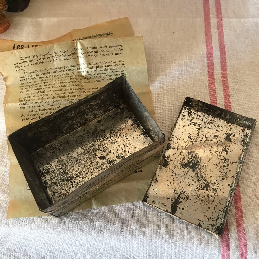 レア　フランスアンティーク　TIN 缶　説明書付き　コレクターズアイテム