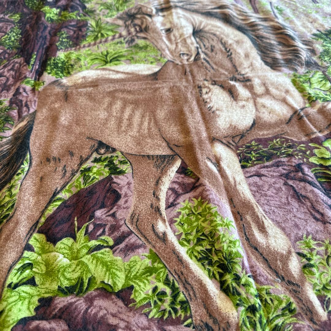 70's ☆ユニコーン☆ フェルトタペストリーコットン100 Turkey 美品