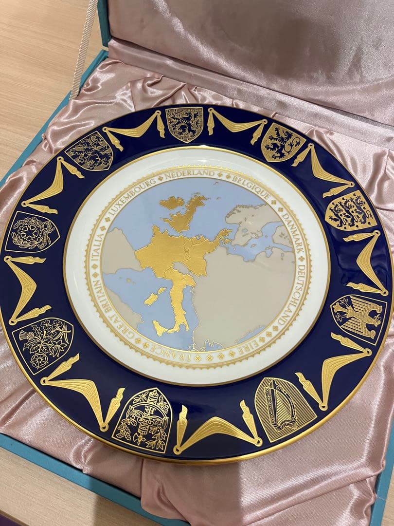 spode 限定品ヨーロッパ地図装飾皿　アンティーク　ロイヤル　イギリス