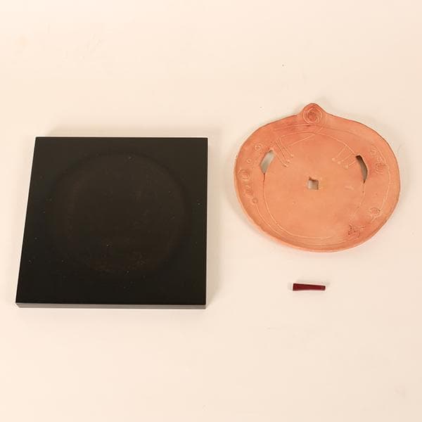 【長橋阿久於　造】　童不動尊　仏師　【陶器置物】