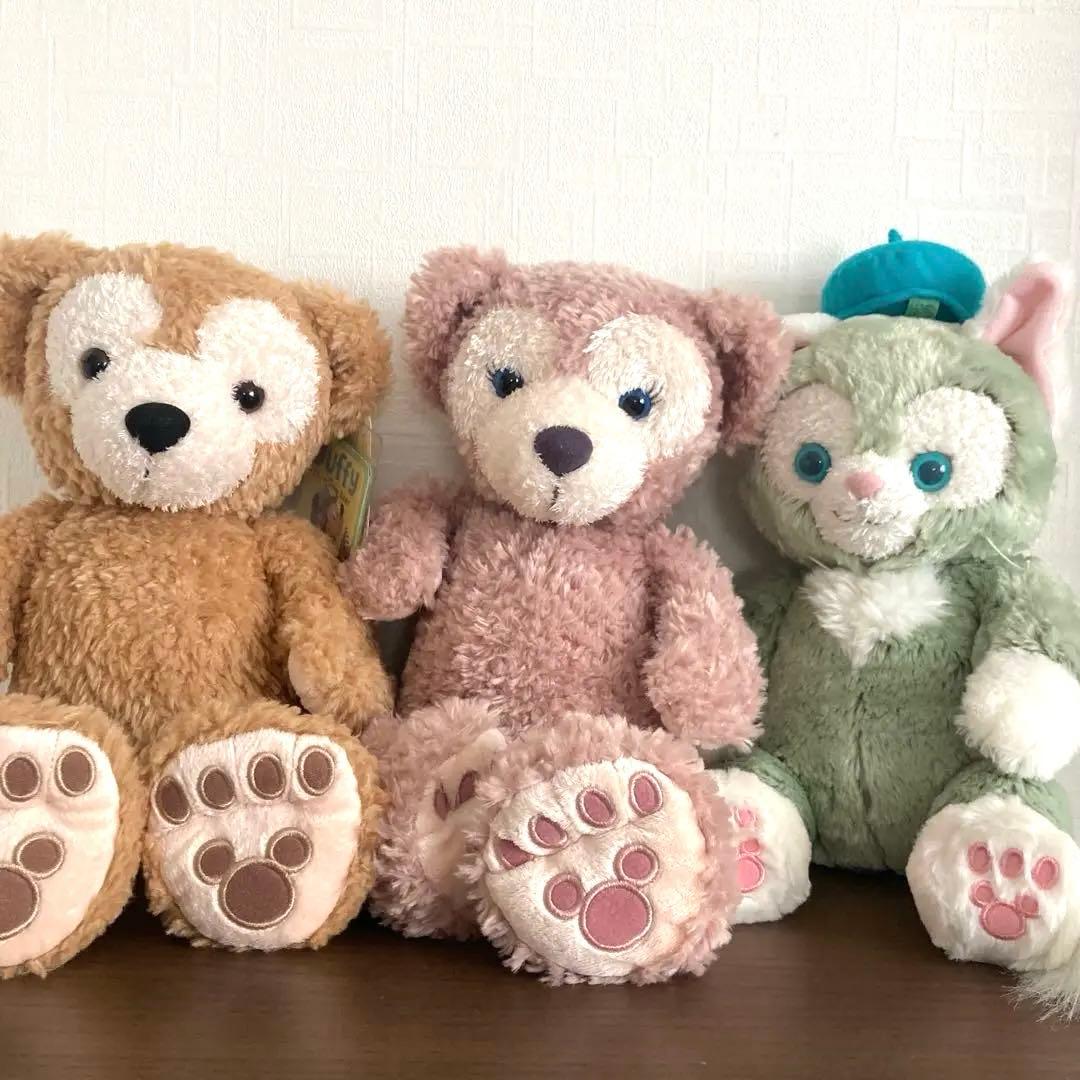 ディズニー　ぬいぐるみ　3体セット　ダッフィー　シェリーメイ　ジェラトーニ　美品