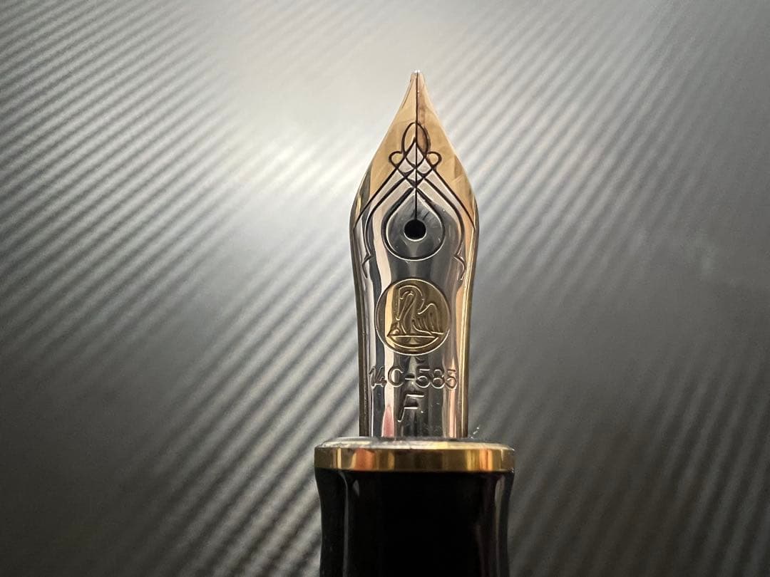 ペリカン スーべレーン M400 万年筆 F 細字 赤縞 レッド