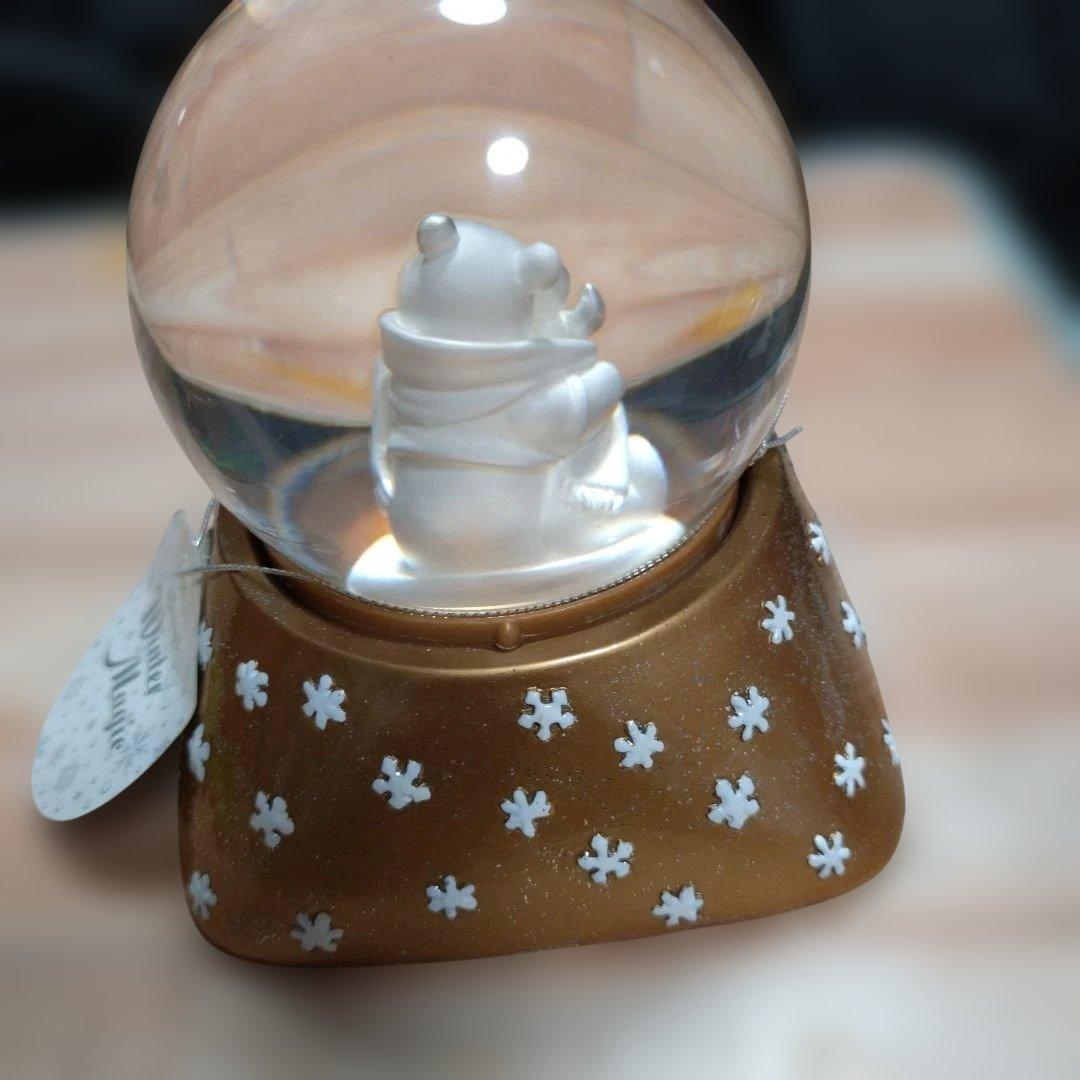 ディズニー くまのプーさん　光るガラスドーム　ティガー&ルー　スノードーム　2点