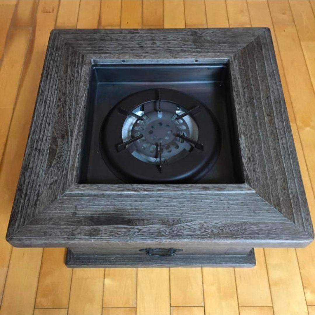 囲炉裏　電気火鉢　桐テーブル　ハロゲンヒーター