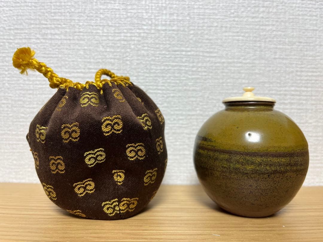 《茶道具》丹波 信水窯 市野克作 文琳茶入