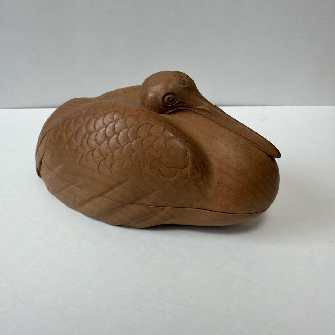 骨董・アンティーク【木彫 「鶴」】