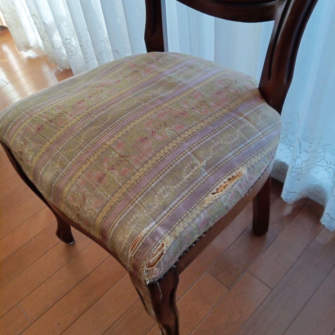 ①アンティーク★チェア★ヴィンテージ★ピンク★たのメル便込みダイニングチェア