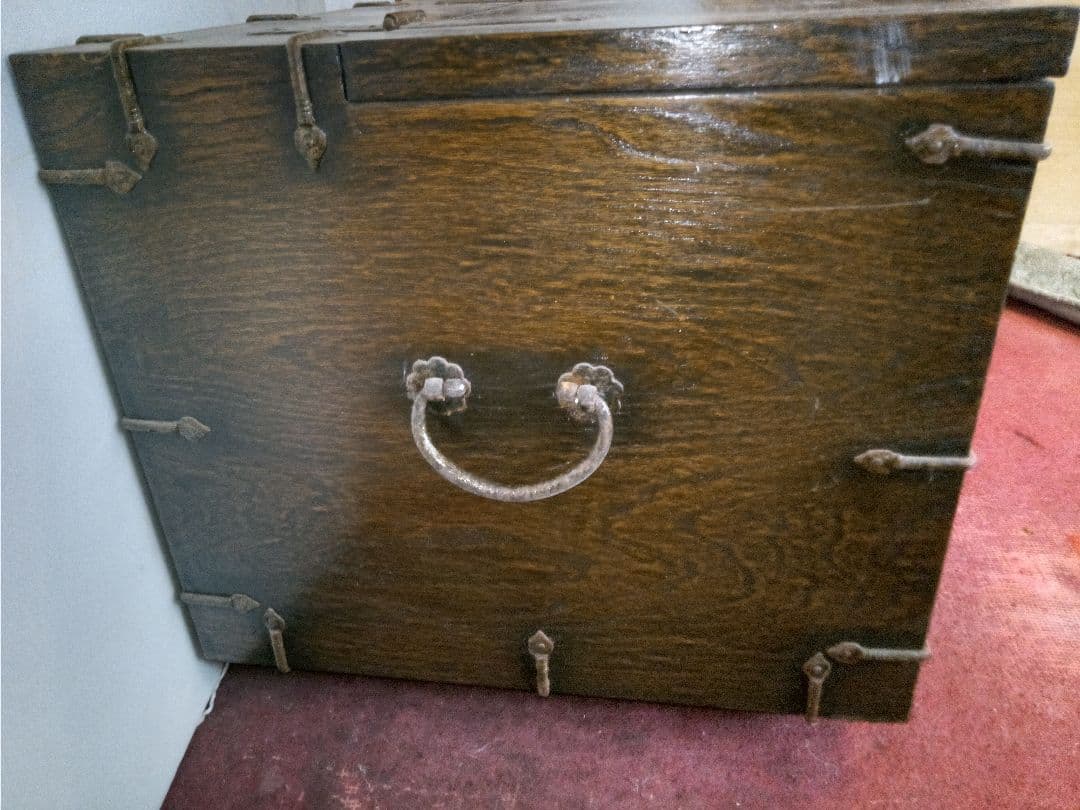 李朝家具　トンケ　木目調　木製アジアン収納箱