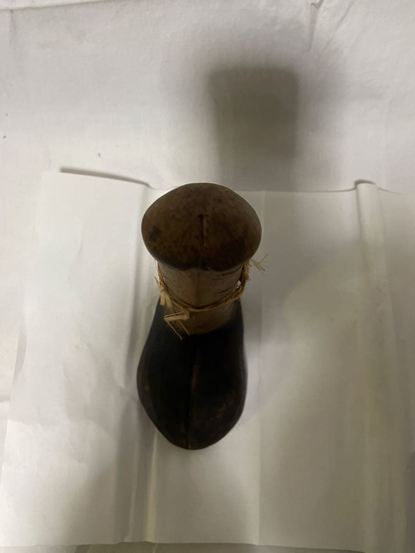 民芸品 木彫り 性神 信仰人形 ガラスケース入り／夫婦和合・安産祈願／詳細不明