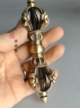 【修縁堂】密教法具 金剛杵 真鍮製 九鈷杵 仏教法具