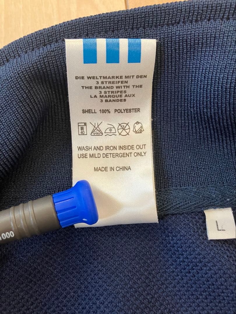 adidas ネイビー オレンジ ジャージ 上下 セットアップ ヴィンテージ　L