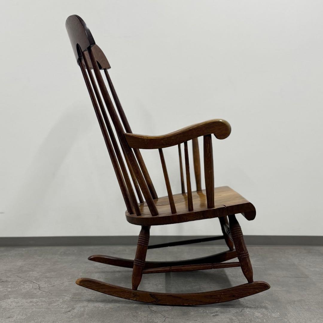 SNT1460 アンティーク 飛騨産業「穂高」ロッキングチェア ハイバック