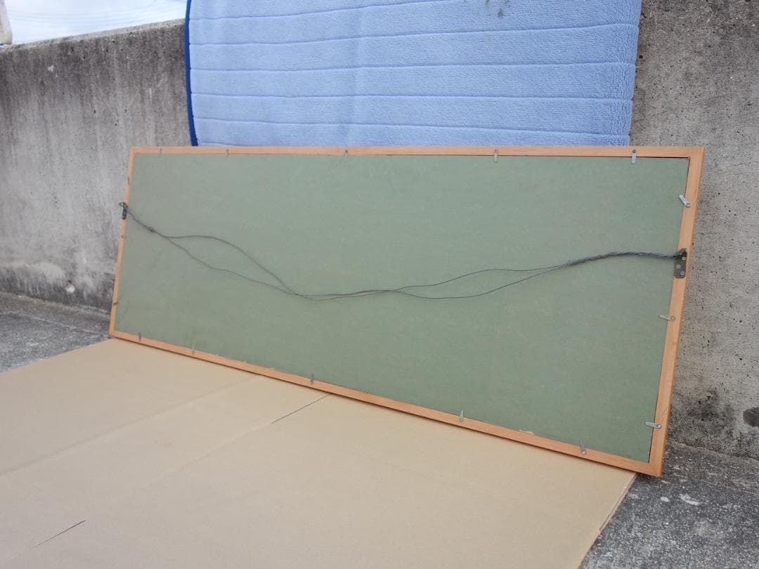 K▼森下弘堂 輪島塗 老松と鷹 沈金 額 扁額 (37424)