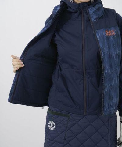 未使用 FILA GOLF LLサイズ レディース 中綿ベスト＋ブルゾン 紺LL