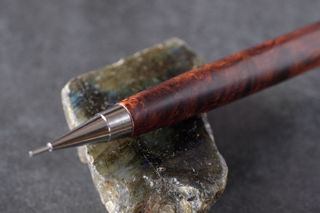 PG5木軸カスタム0184　高村杢工房 製図用シャーペン　ホンジュラスローズ瘤