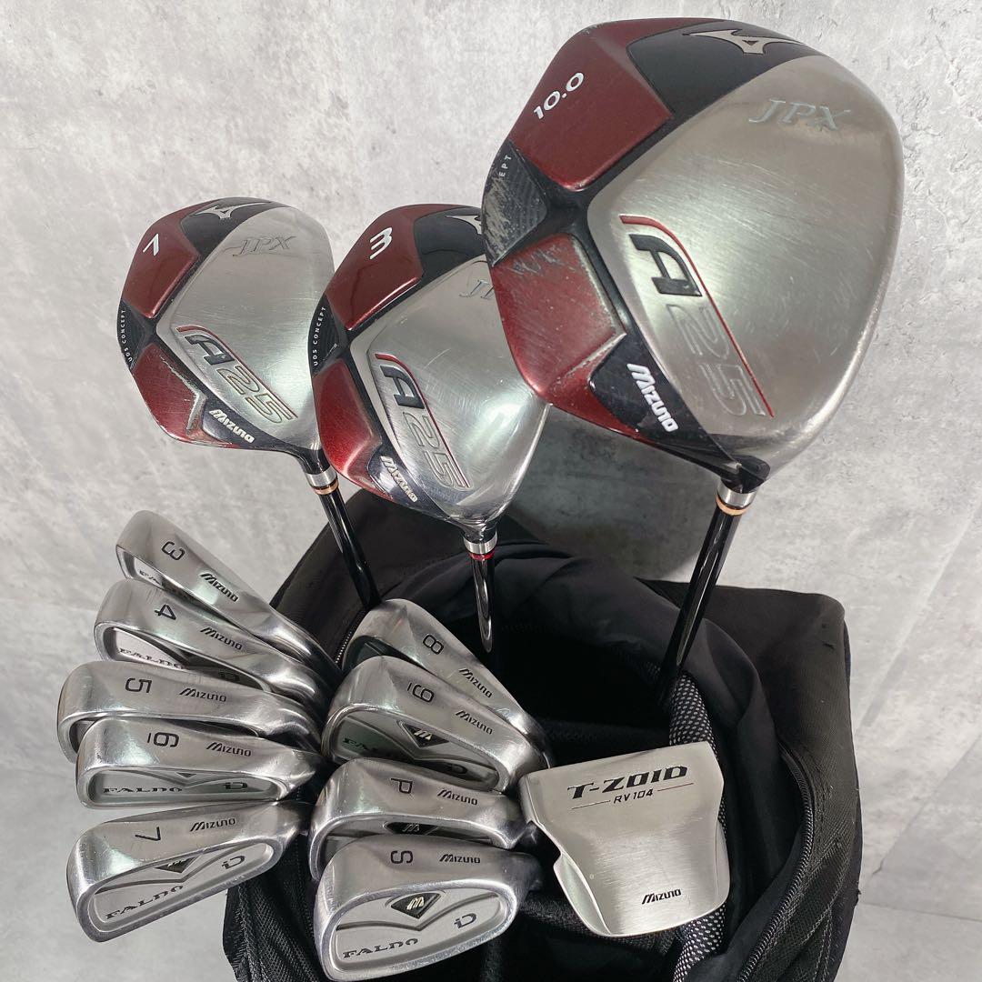 V638 ミズノ メンズ ゴルフ クラブ フルセット 初心者 ビギナー 黒