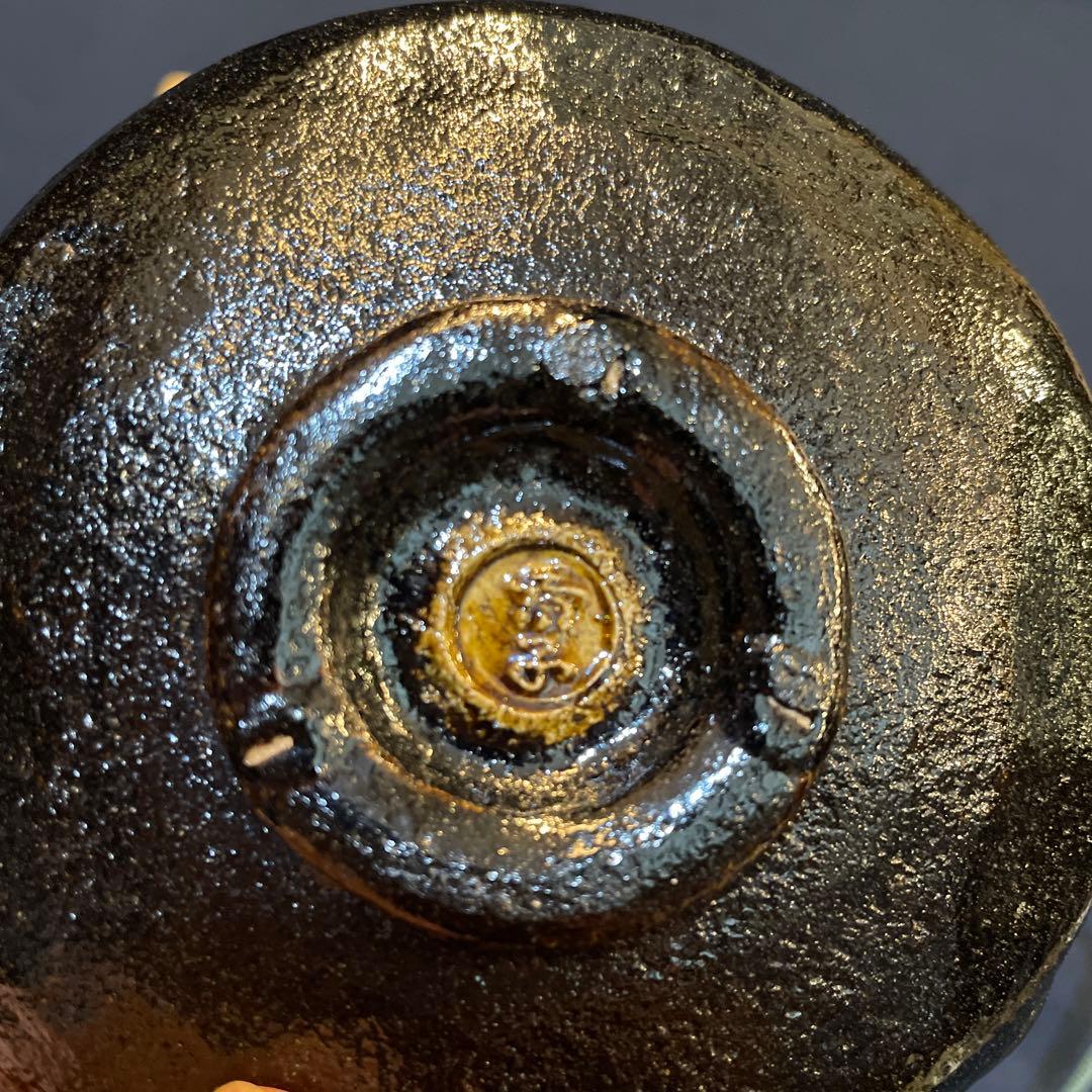 人気の女性作家【檜垣 青子】の作品『黒茶碗』共箱　※未使用品の様な状態