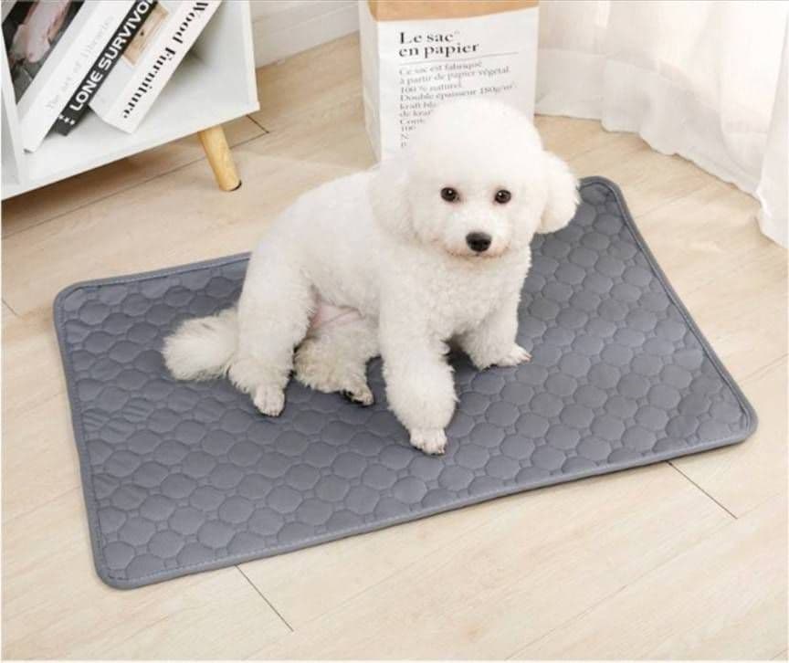 グレー2枚 洗える ペットマット ペットシーツ トイレシート 防水 犬 猫