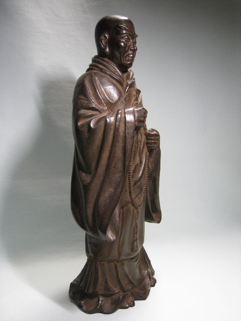 親鸞さん【親鸞聖人像】　ブロンズ製 浄土真宗開祖　　 高さ約59㎝