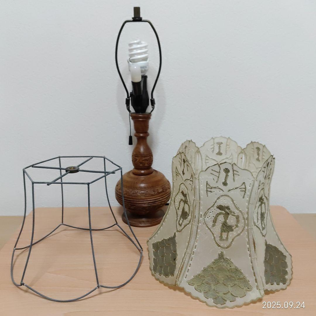 キャメルランプ 卓上ランプ テーブルランプ ラクダ皮 ヴィンテージ