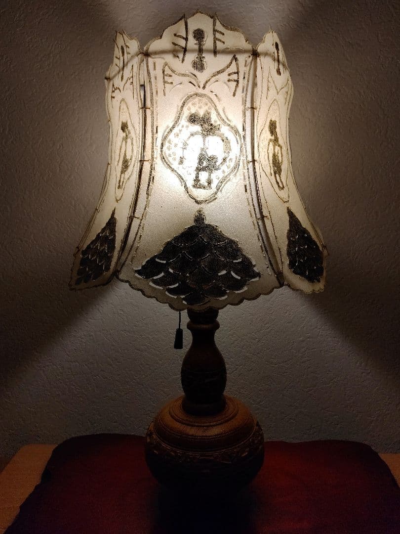 キャメルランプ 卓上ランプ テーブルランプ ラクダ皮 ヴィンテージ