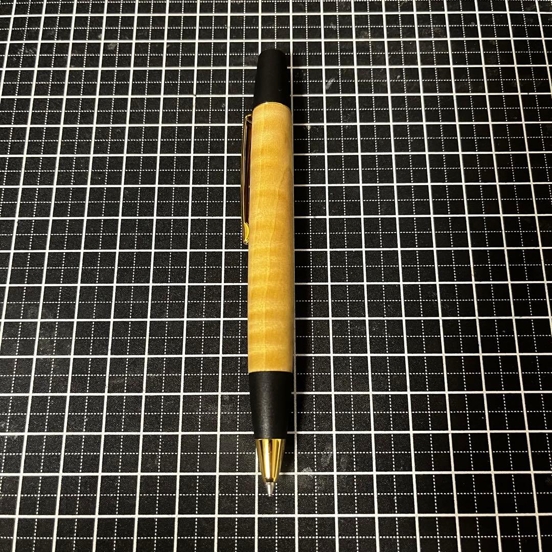 野原工芸 ボールペン ロータリー 栃縮杢